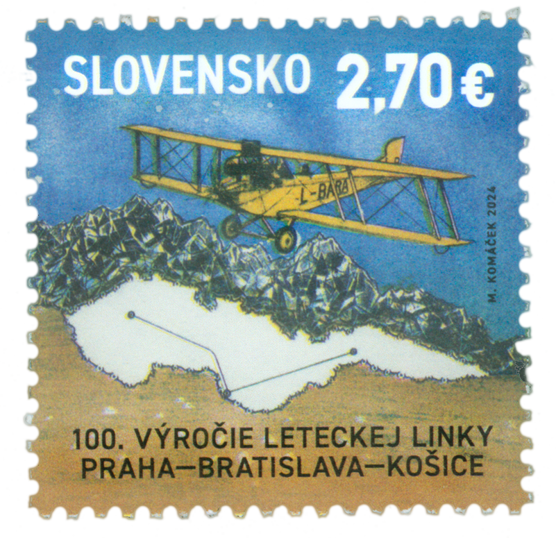 817 - 100. výročie uvedenia do prevádzky leteckej linky Praha - Bratislava - Košice