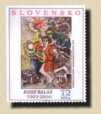 434 Jozef Balž: ilustrcia z knihy Sedemfarebn kvietok, 1975