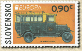 538 - EUROPA 2013: Poštové vozidlo