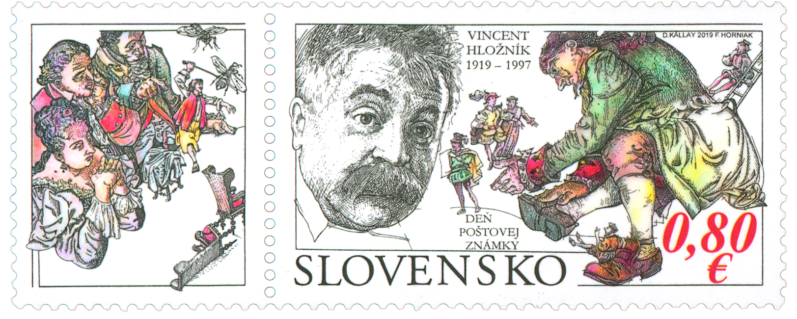 704 - Deň poštovej známky: Vincent Hložník  (1919 – 1997)