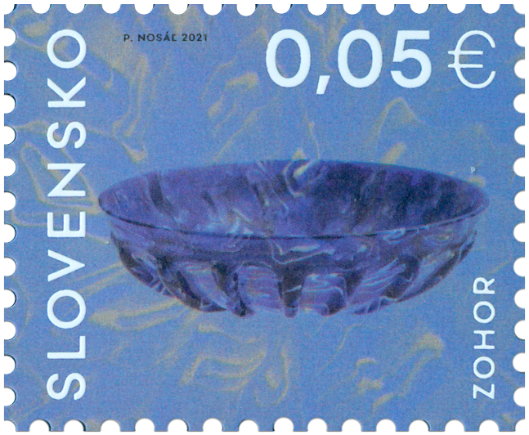Poštová známka „Úžitkové umenie na Slovensku: Rímske sklo zo Zohora“