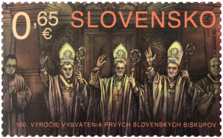 Poštová známka „100. výročie vysvätenia prvých slovenských biskupov“