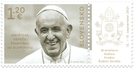 Poštová známka „Návšteva pápeža Františka na Slovensku“