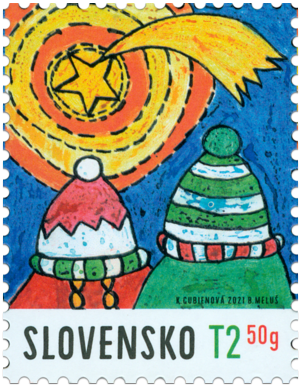 Poštová známka „Vianočná pošta 2021“