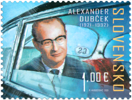Poštová známka „Osobnosti: Alexander Dubček (1921 – 1992)“