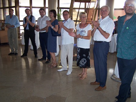 Z pravej strany: Igor Benca, Anton Števko, Alda Doerfer, Miroslav Ňaršík, Janka Švecová, Peter Ondrášek, Peter Baláž, Peter Holba 